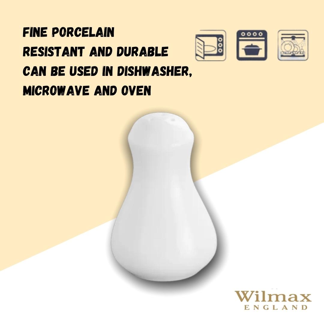 Wilmax England Salt & Pepper Shakers Set 2-piece Porcelain White