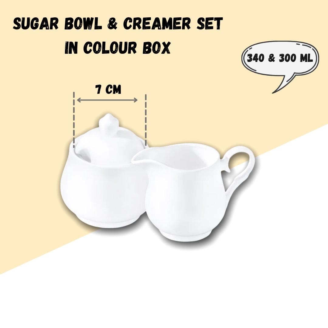 Wilmax Suikerpot & Melkkan Set Wit Porselein WL-995024/2C