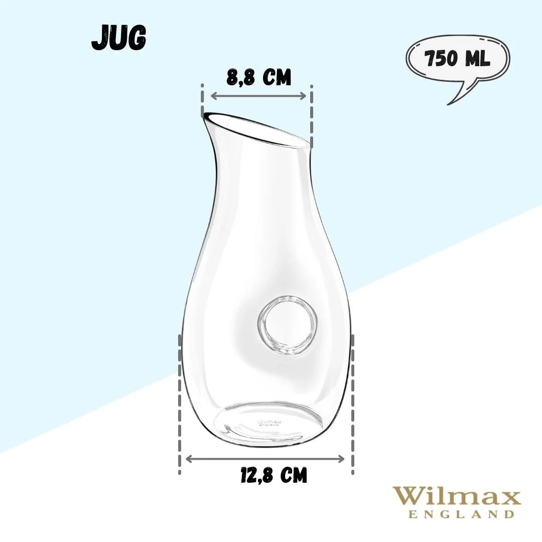 Wilmax England Carafe 750 ml Crystal Glass Transparent WL-888339/1C