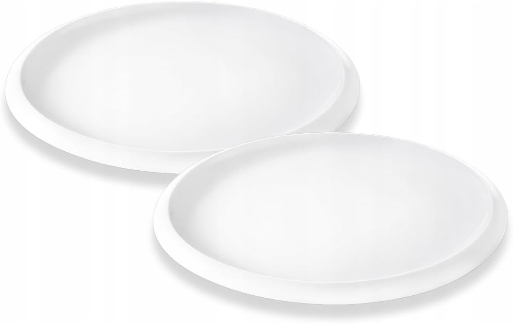 Wilmax Porzellan-Dessertteller Ø 24 cm, 2er Set, Weiß WL-991236/A2