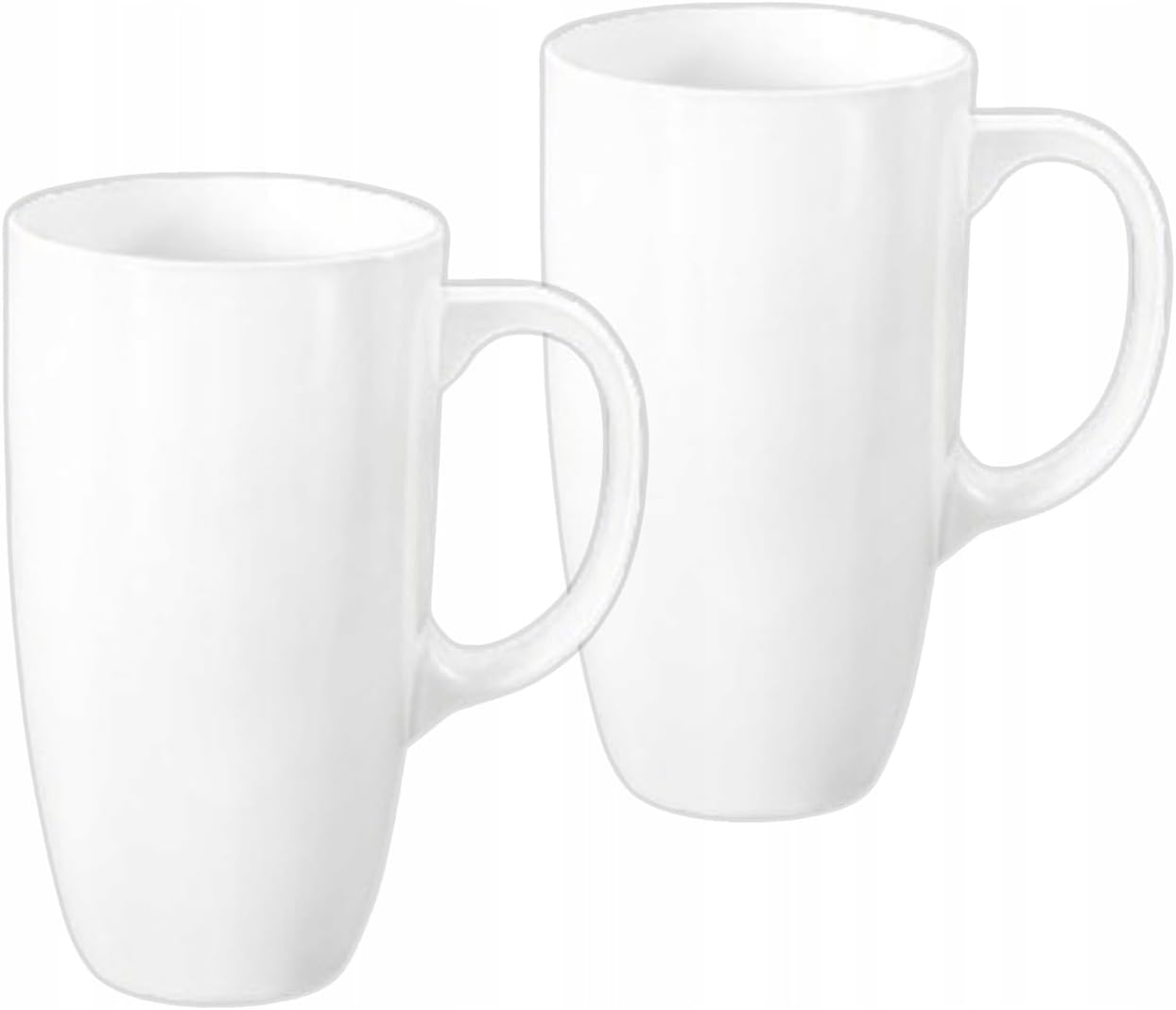 Wilmax Porzellantassen Set mit Griffen 2er Set Weiß 630ml WL-993093/A2