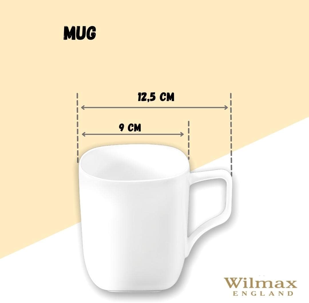 Wilmax Mugs 470 ml Set of 2 White Porcelain Ilona WL-993066/2C