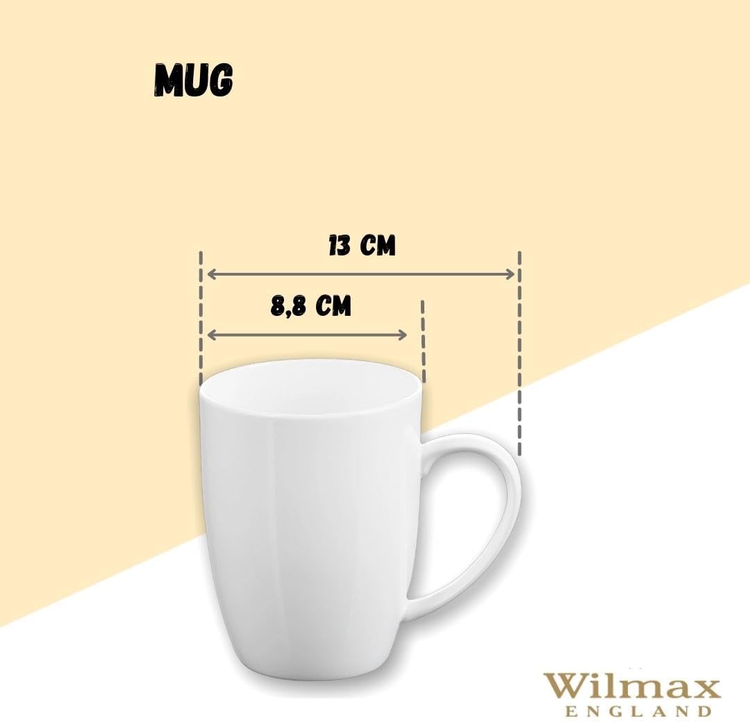 Wilmax Porzellantasse, 460 ml, 6er Set, WL-993018/A6