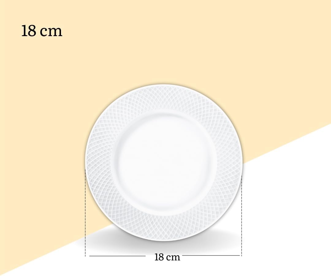 Wilmax Porzellanter Teller, 18 cm, 6 Stück, WL-880101101/A6