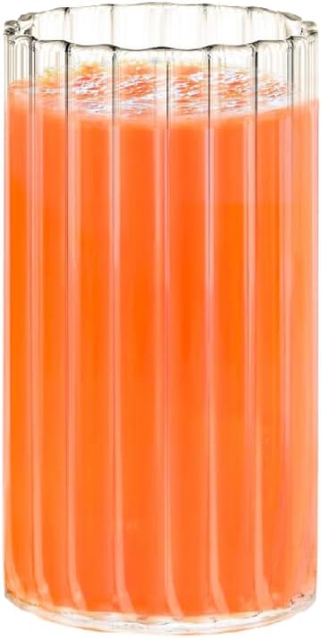 Wilmax Geribbeld Borosilicaatglas 250 ml Transparant