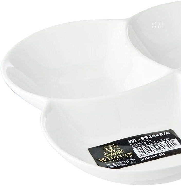Wilmax geteilte Schale, quadratisch, 22 x 22 cm, WL-992649/A