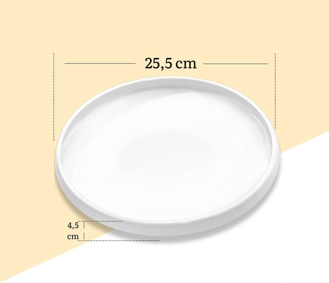 Wilmax Schaal 25,5 cm Wit Porselein 2-delige Set WL-991360/A2