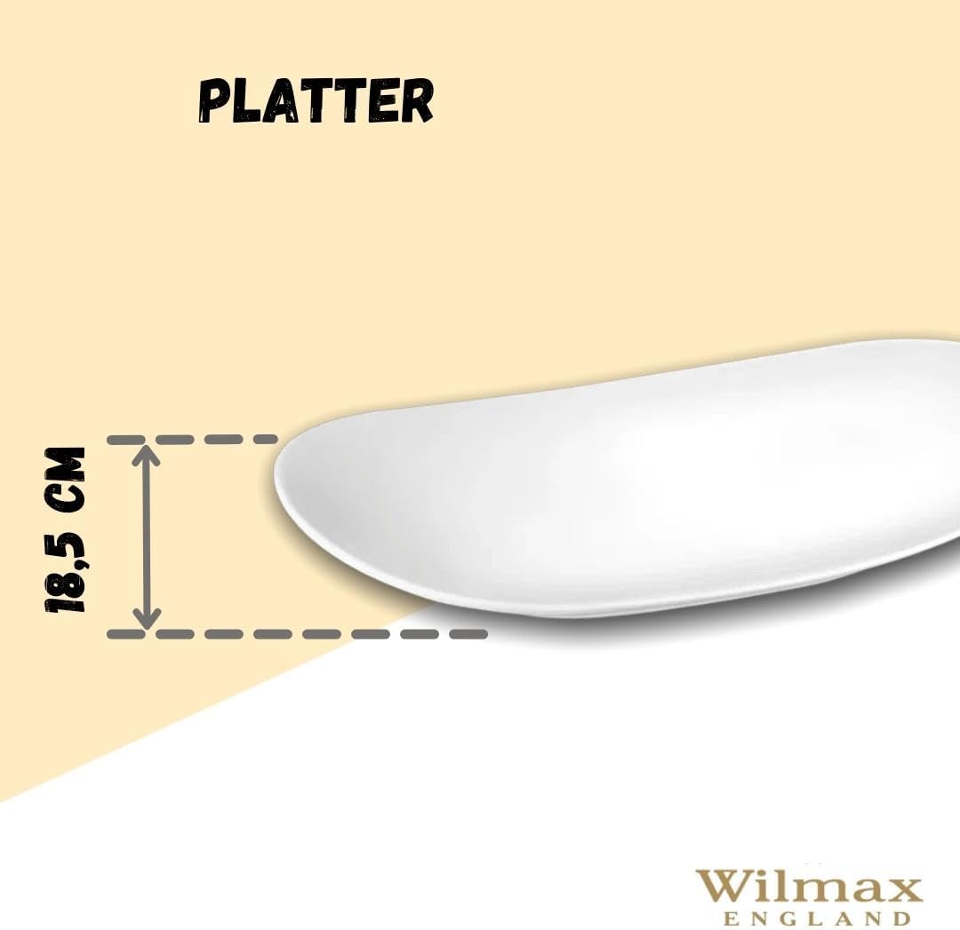 Wilmax Servierplatte, Oval, 33 x 18,5 cm, Porzellan, WL-992810/A