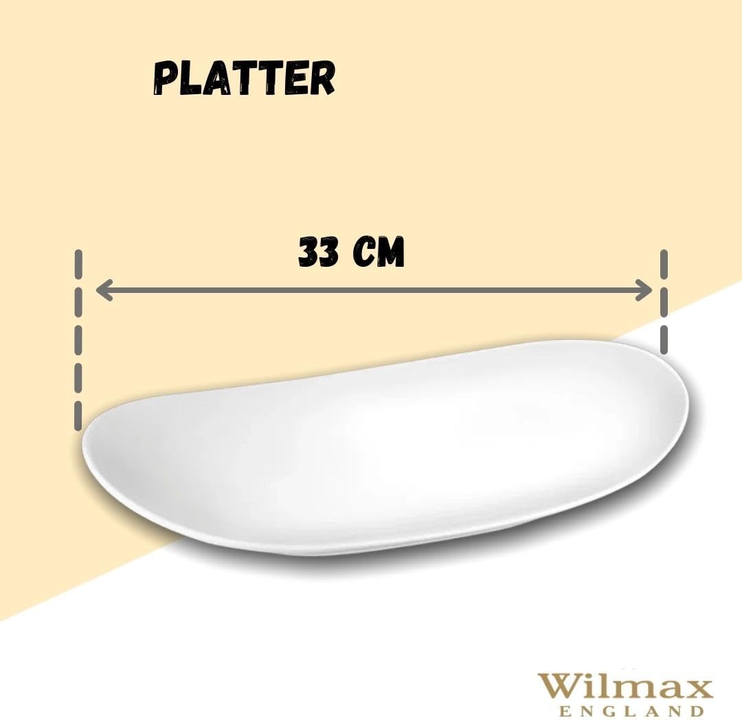 Wilmax Servierplatte, Oval, 33 x 18,5 cm, Porzellan, WL-992810/A