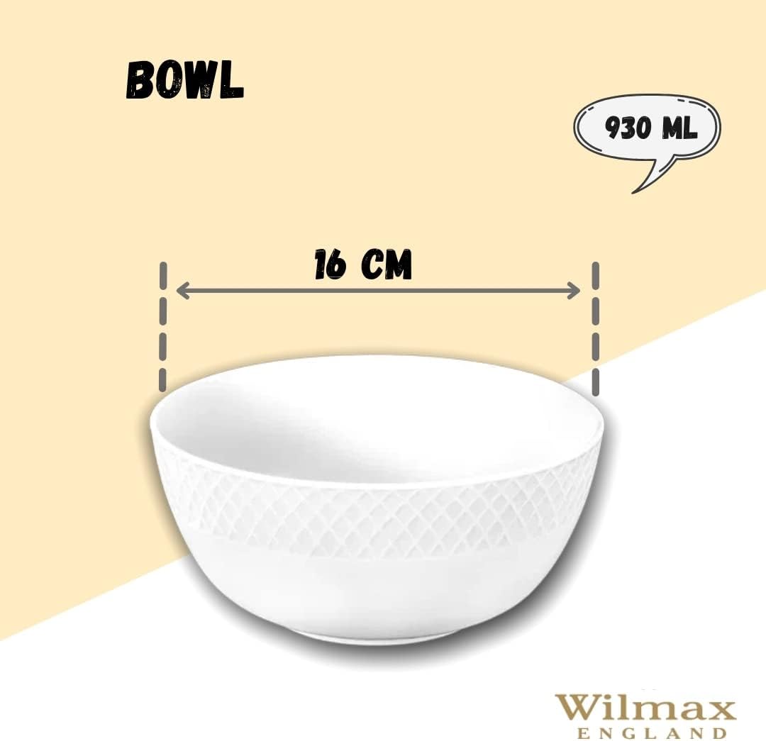 Wilmax Porzellan Schüssel, 16 cm, 930 ml, WL-880101368/A
