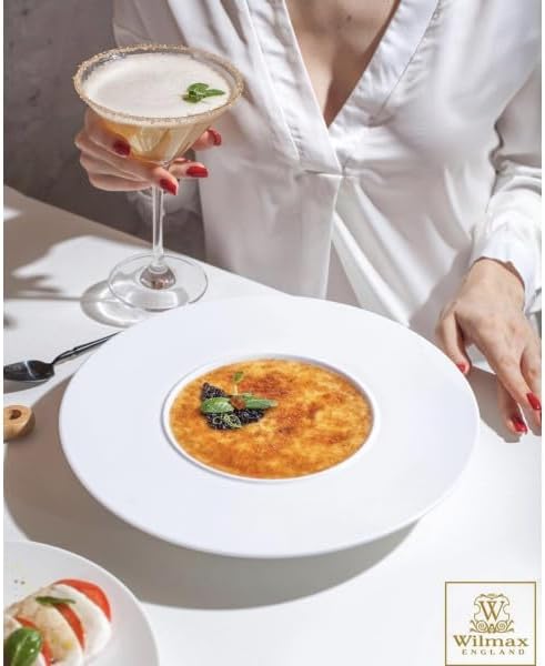 Wilmax Tiefer Teller 28 cm aus Porzellan, vielseitig einsetzbar – WL-991271/A