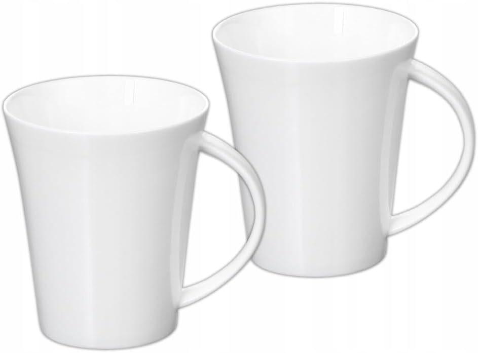 Wilmax Kopjes 380 ml Wit Porselein 2-delige set WL-993012/A2