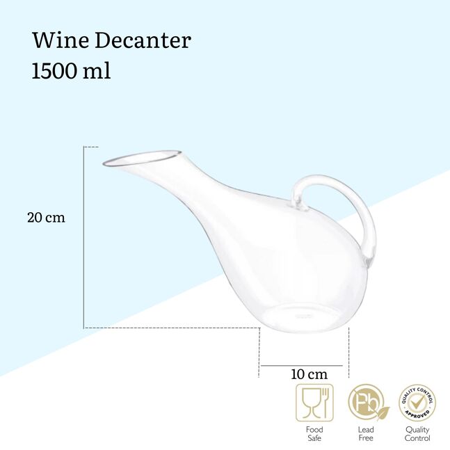 Wilmax Kristall-Weinkaraffe, 1500 ml, WL-888342/1C