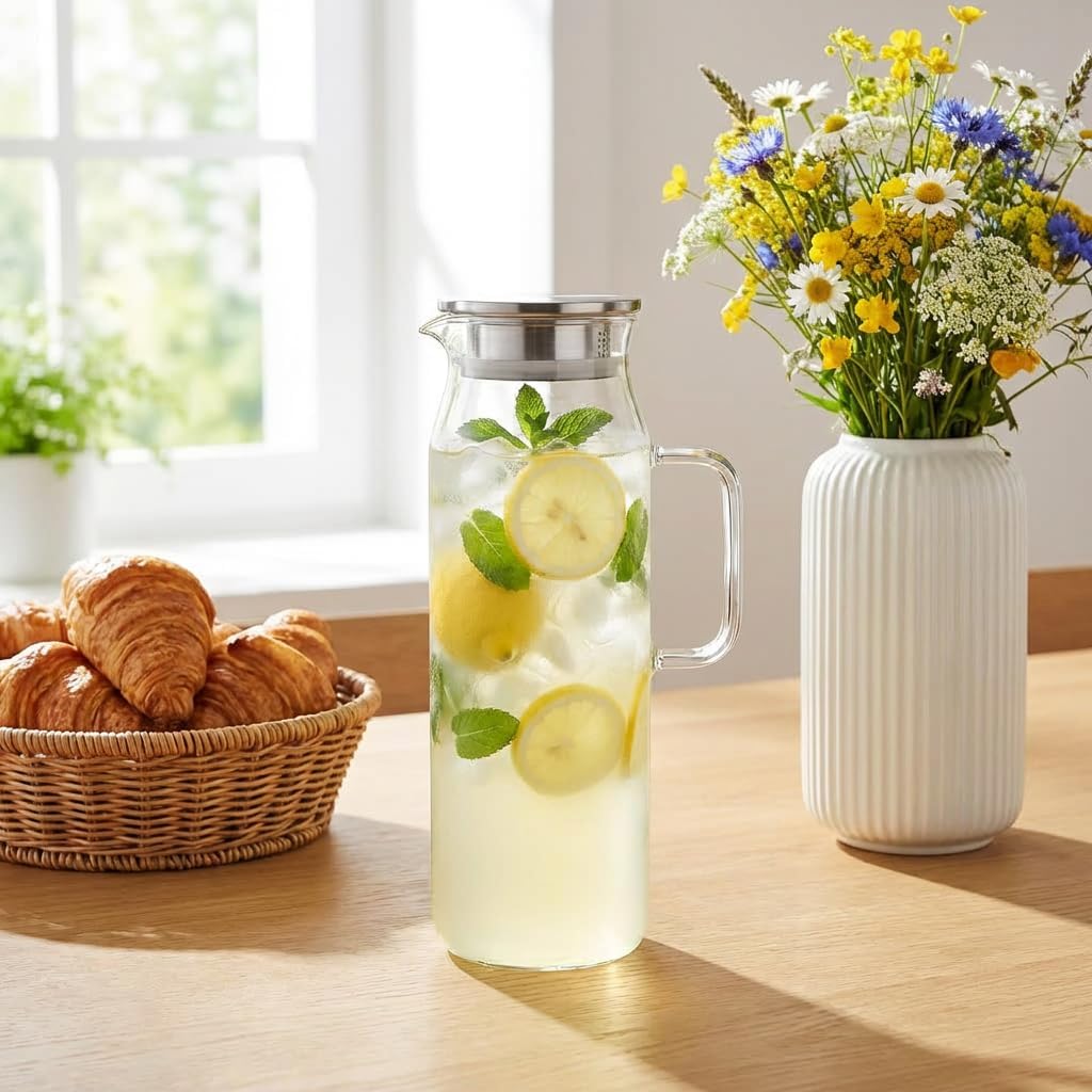 Wilmax England Kan 1500ml Thermoglas RVS Deksel