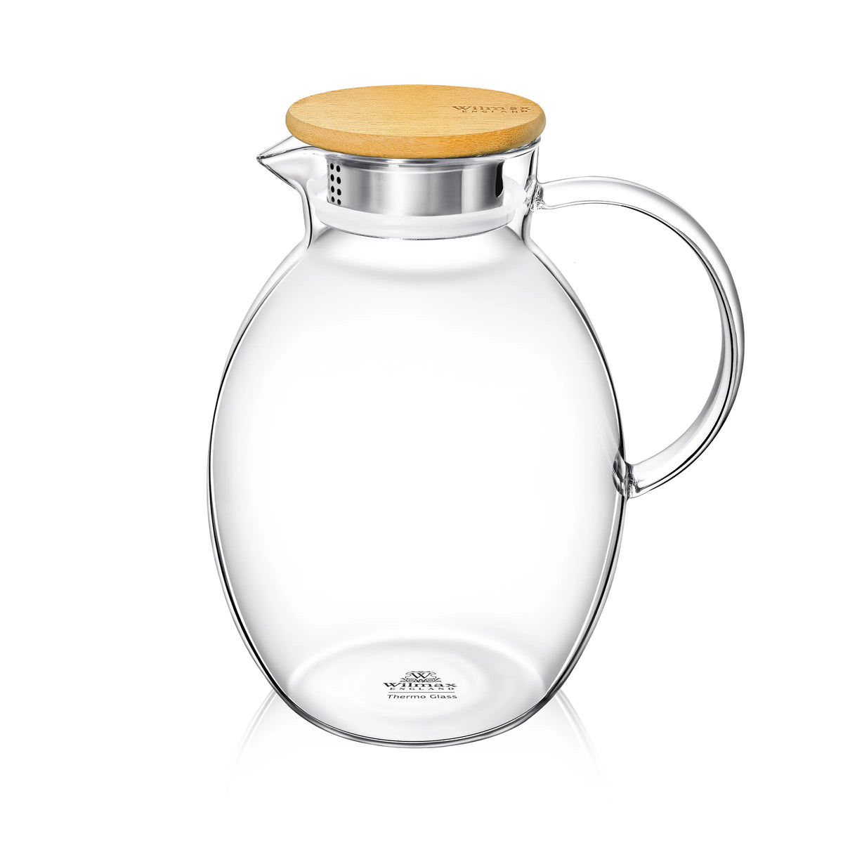 Wilmax Karaf 2400 ml Thermoglas met bamboedeksel Transparant