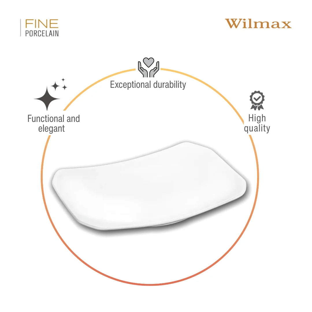 Wilmax Serveerschaal Porselein Wit 25.5 x 15 cm