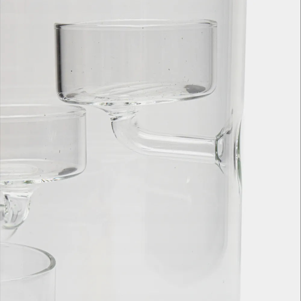 Wilmax England Theelichthouder Glas 20 cm voor 3 theelichtjes