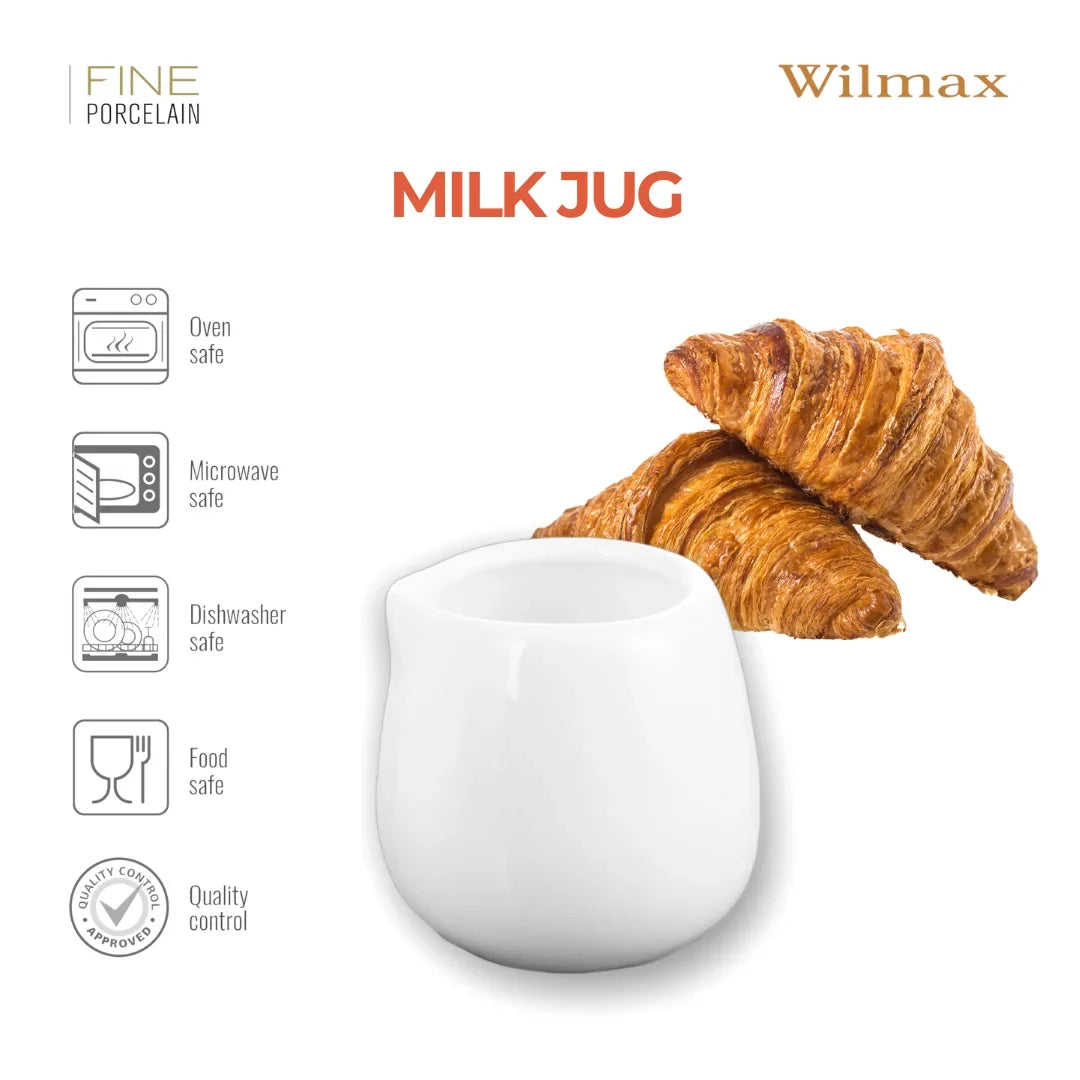 Wilmax Melkkannetje 50 ml Wit Porselein