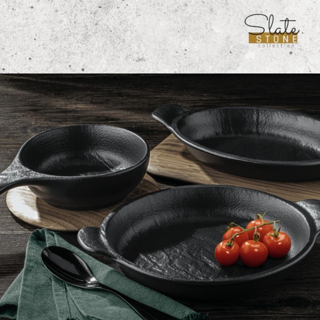 Wilmax Topf mit Deckel 600 ml SlateStone Porzellan WL-661140/A