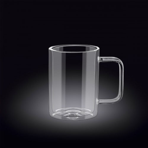 Wilmax England Dubbelwandige beker Borosilicaatglas 400ml (2 stuks)