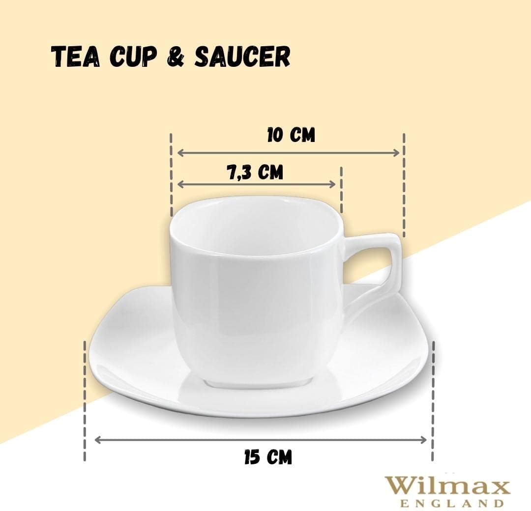 Wilmax Teetasse und Untertasse, 200 ml, Porzellan, WL-993003/1C