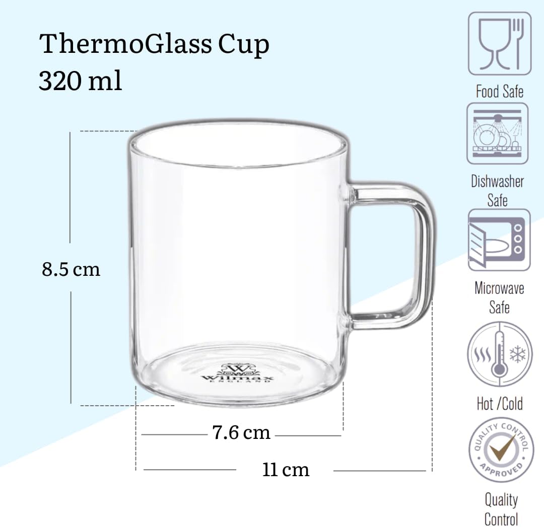 Wilmax Teekannen- & Tassen-Set, 6 Tassen & 1 Teekanne, WL-888811/A-888607/A6