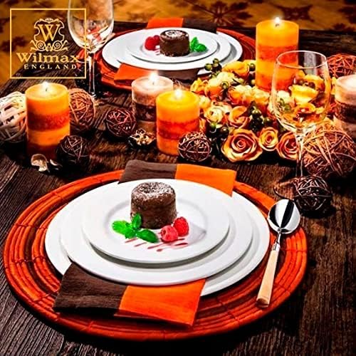 Wilmax Brotteller Weiß | Rollrand Design | Porzellan | Ø 15 cm | WL-991011/A