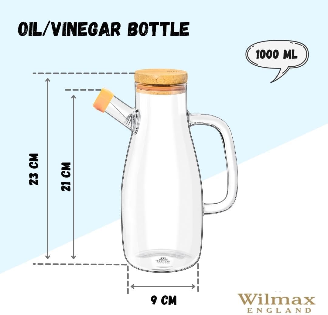 Wilmax Ölflasche, 1000 ml, Glas, WL-888957/A
