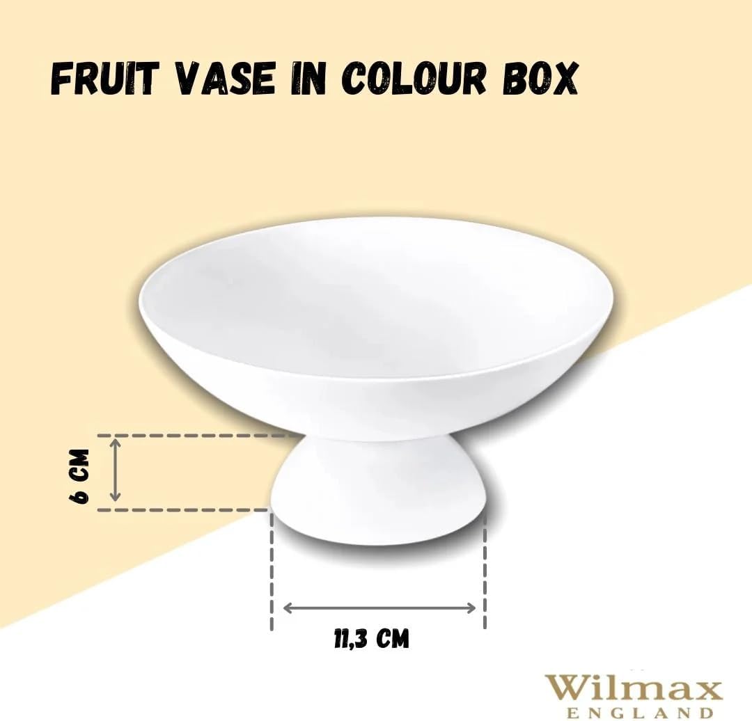 Wilmax | Obstschale in Geschenkbox | 24 x 11,5 cm | Weiß | WL-996126/1C