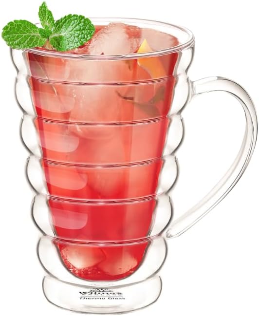 Wilmax Doppelwandige Thermoglas-Tasse, 250 ml, Hitzebeständig – WL-888423/A