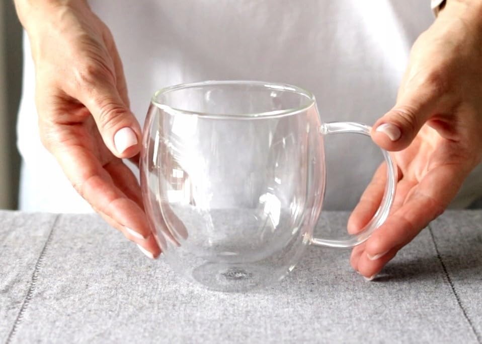 Wilmax Double Wall Mug 6er Set 500 ml hitzebeständiges Glas WL‑888749/A6