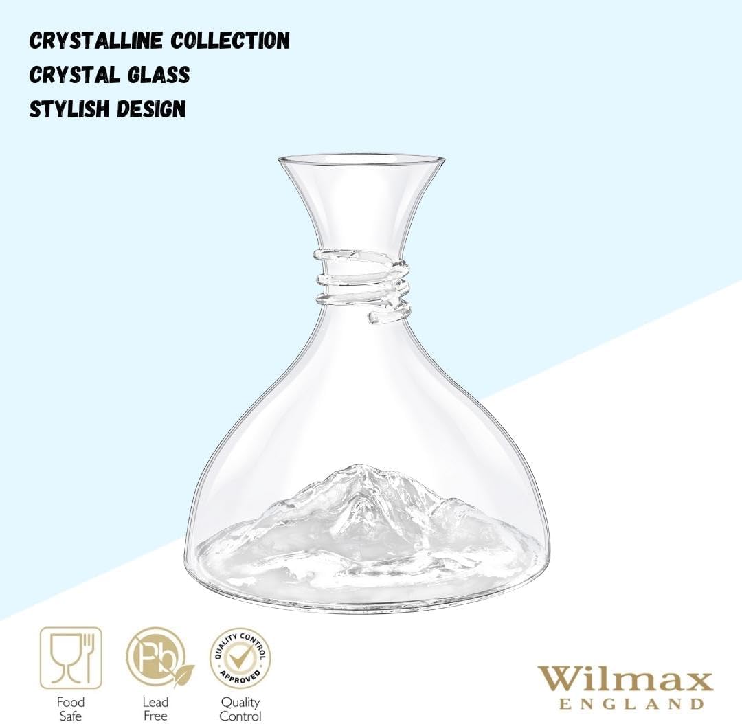 Wilmax Dekanter, 1500 ml, mundgeblasen, elegantes Design, WL-888368/1C