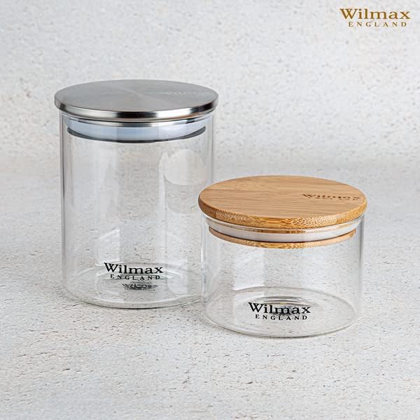 Wilmax Voorraadpot 400 ml met Bamboe deksel