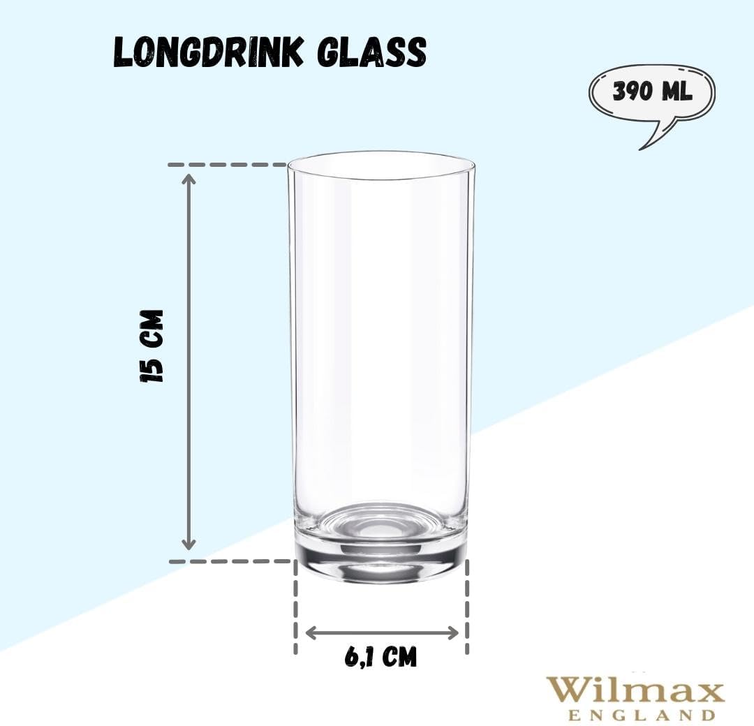 Wilmax Gläser- & Karaffen-Set, 6 Drinkgläser & 1 Karaffe, WL-888306/1C-888024/A6