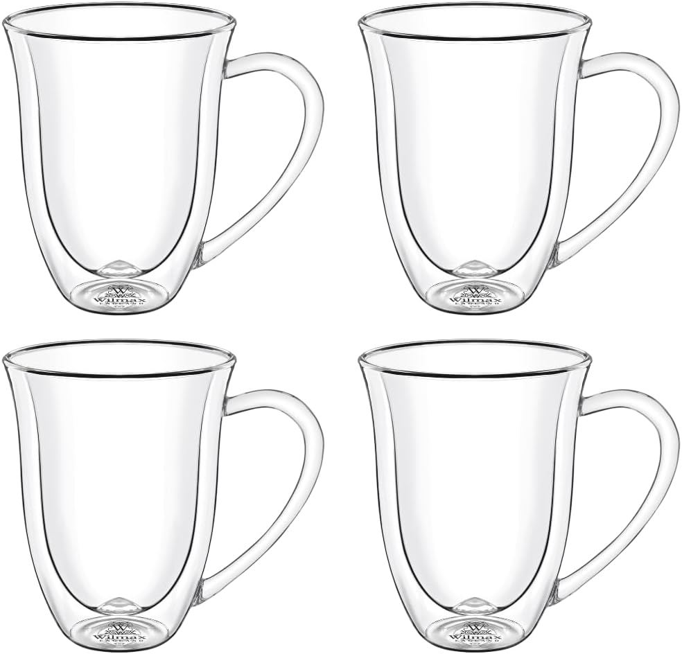 Wilmax England Dubbelwandige Borosilicaatglas Kop 400ml (4)
