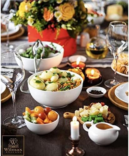 Wilmax Porzellanschale 1700 ml, Weiß, 2er Set, Ø20 cm WL-992564/A2