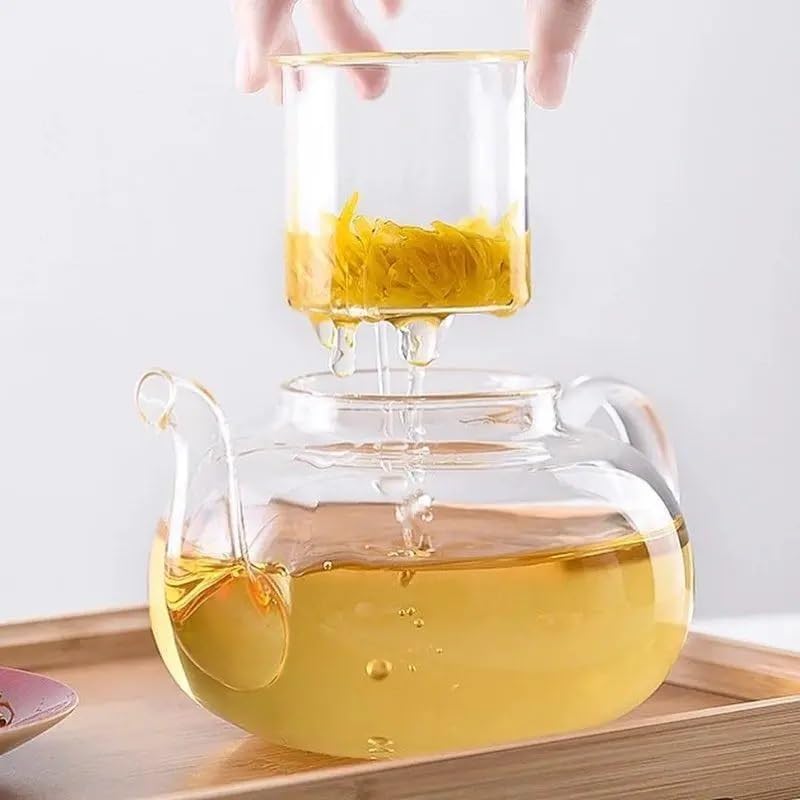 Wilmax England Glazen Theepot 900ml met Deksel Transparant