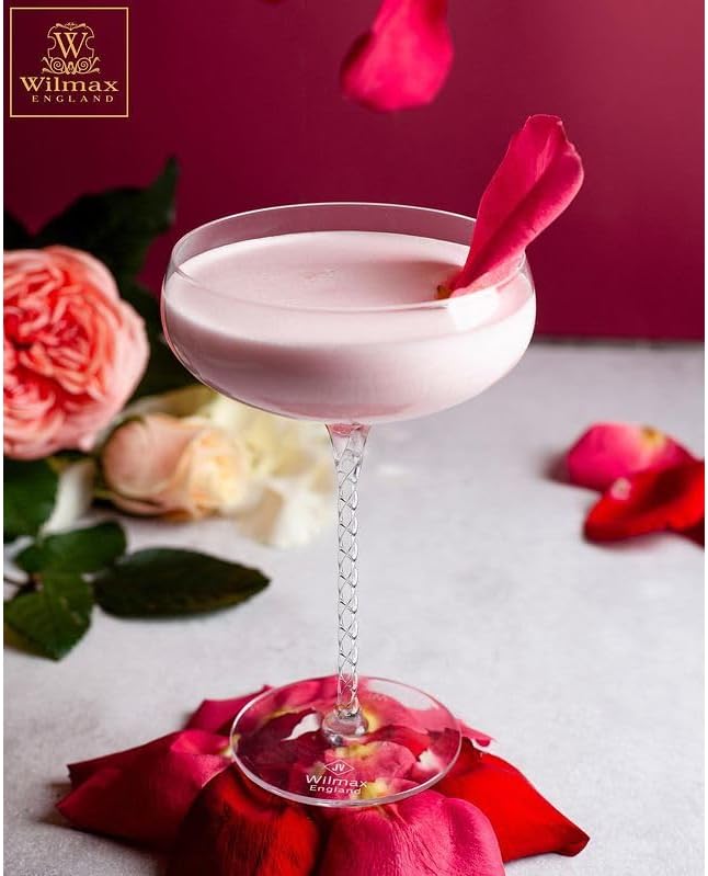 Wilmax Champagnergläser, 300 ml, 2er-Set, Kristallglas, WL-888105/2C