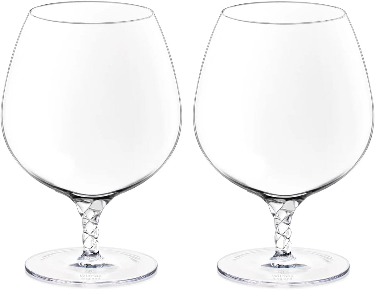 Wilmax England Cognacglas 550ml Kristal Transparant Set van 2