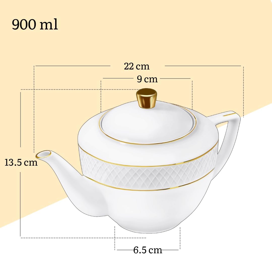 Wilmax England Theepot Wit Porselein 900 ml WL-880102452/A
