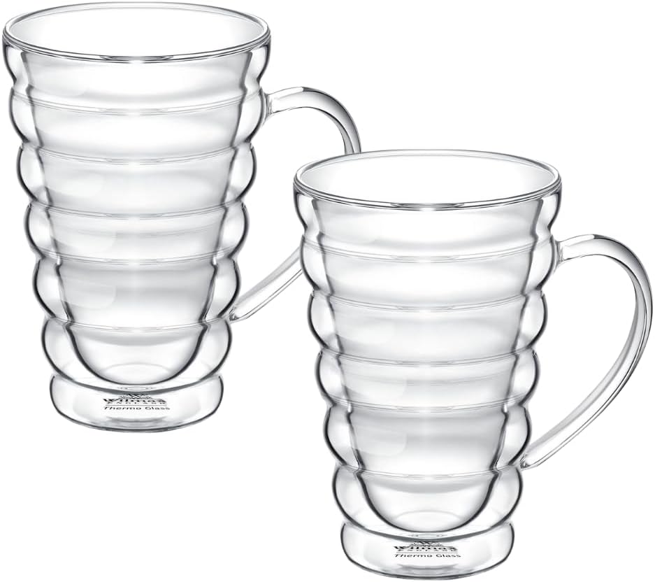 Wilmax England Dubbelwandige Glazen Mok 250 ml (Set van 2)