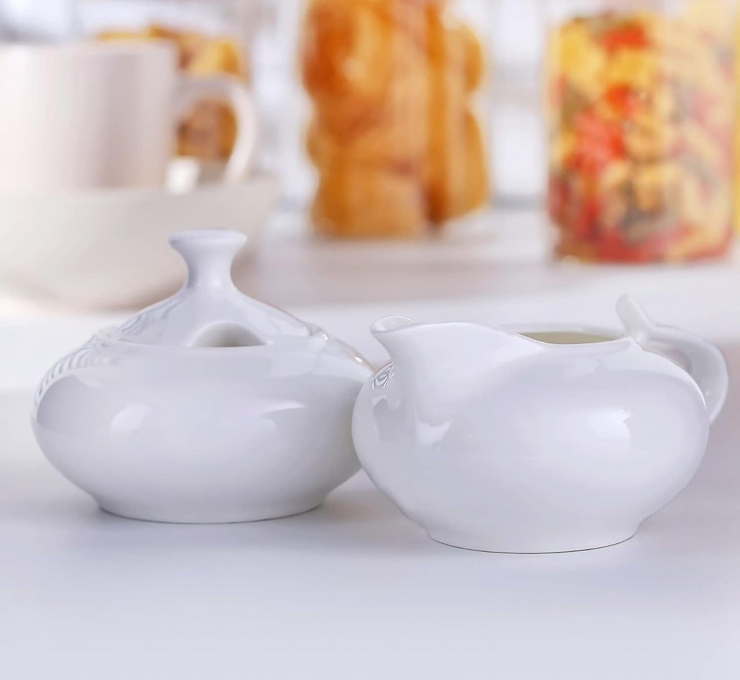 Wilmax Sugar and Creamer Set White Porcelain WL-995025/2C