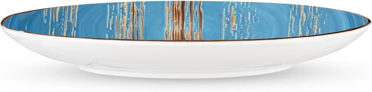 Wilmax Porseleinen Bord 18 cm Blauw Set van 6