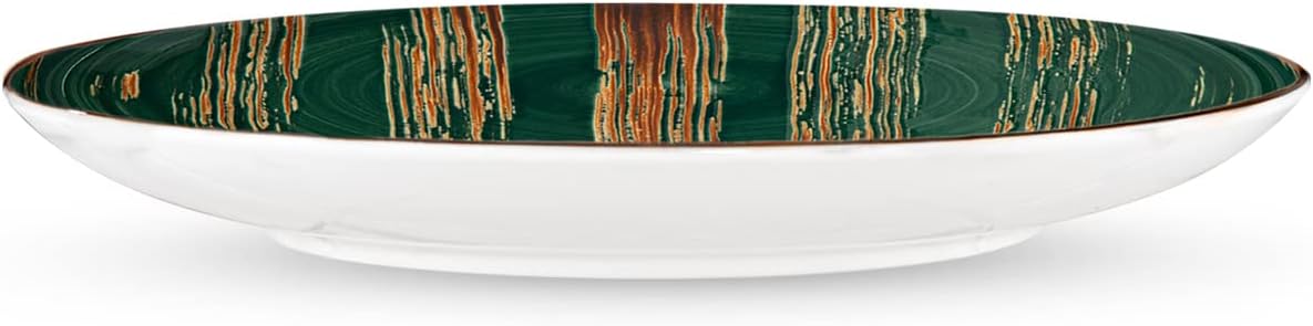 Wilmax Bord 18 cm Groen Porselein Set van 6 WL-668511/A6