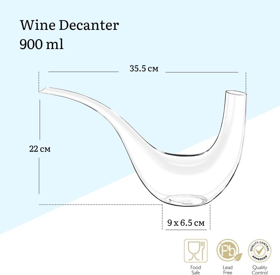 Wilmax Weinkaraffe aus Glas 900 ml WL-888347/1C