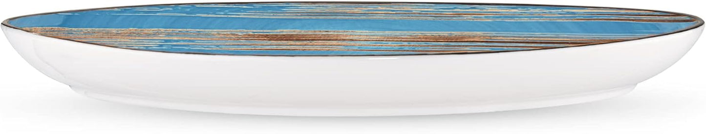 Wilmax Stone-Shape Teller Blau 33 x 24,5 cm – Organische Form – WL-668642/A