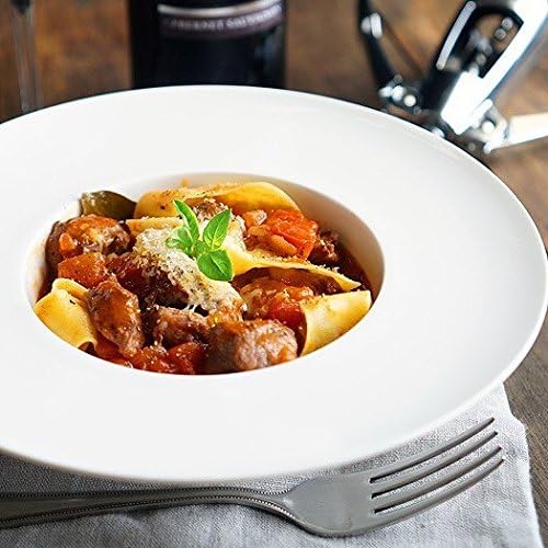 Wilmax Tiefer Porzellan-Teller 600 ml, Ø 25.5 cm, 2er Set, Weiß WL-991187/A2