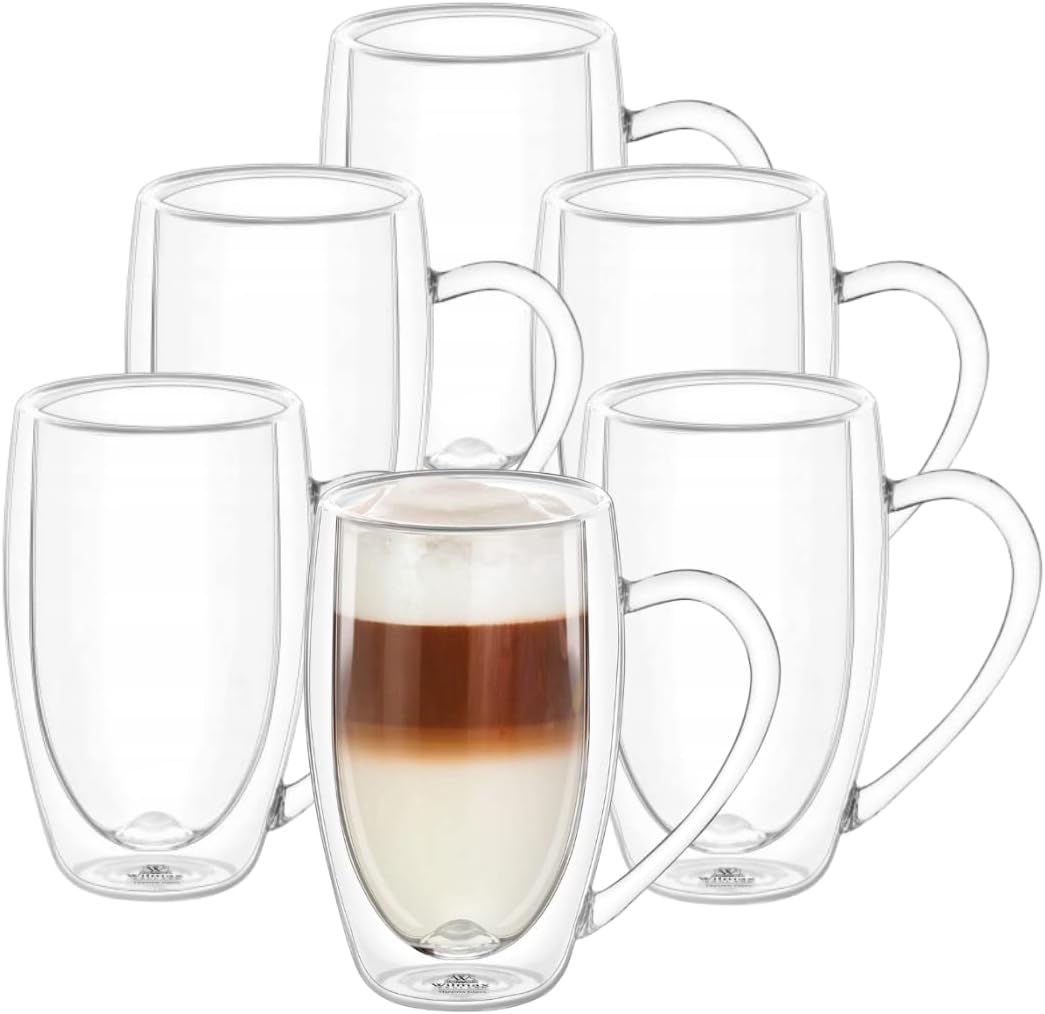 Wilmax DW Glazen Borosilicaat 400ml, 6-delig, A6