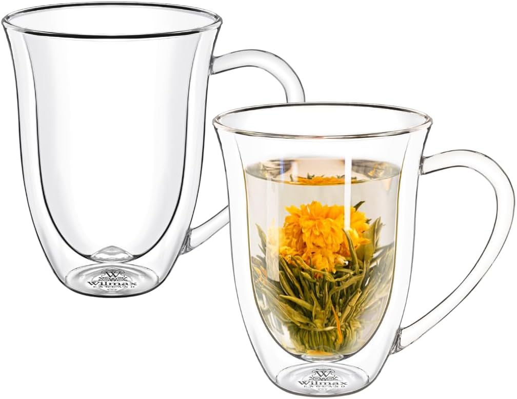 Wilmax Dubbelwandige beker 250 ml Borosilicaatglas 2-delige set