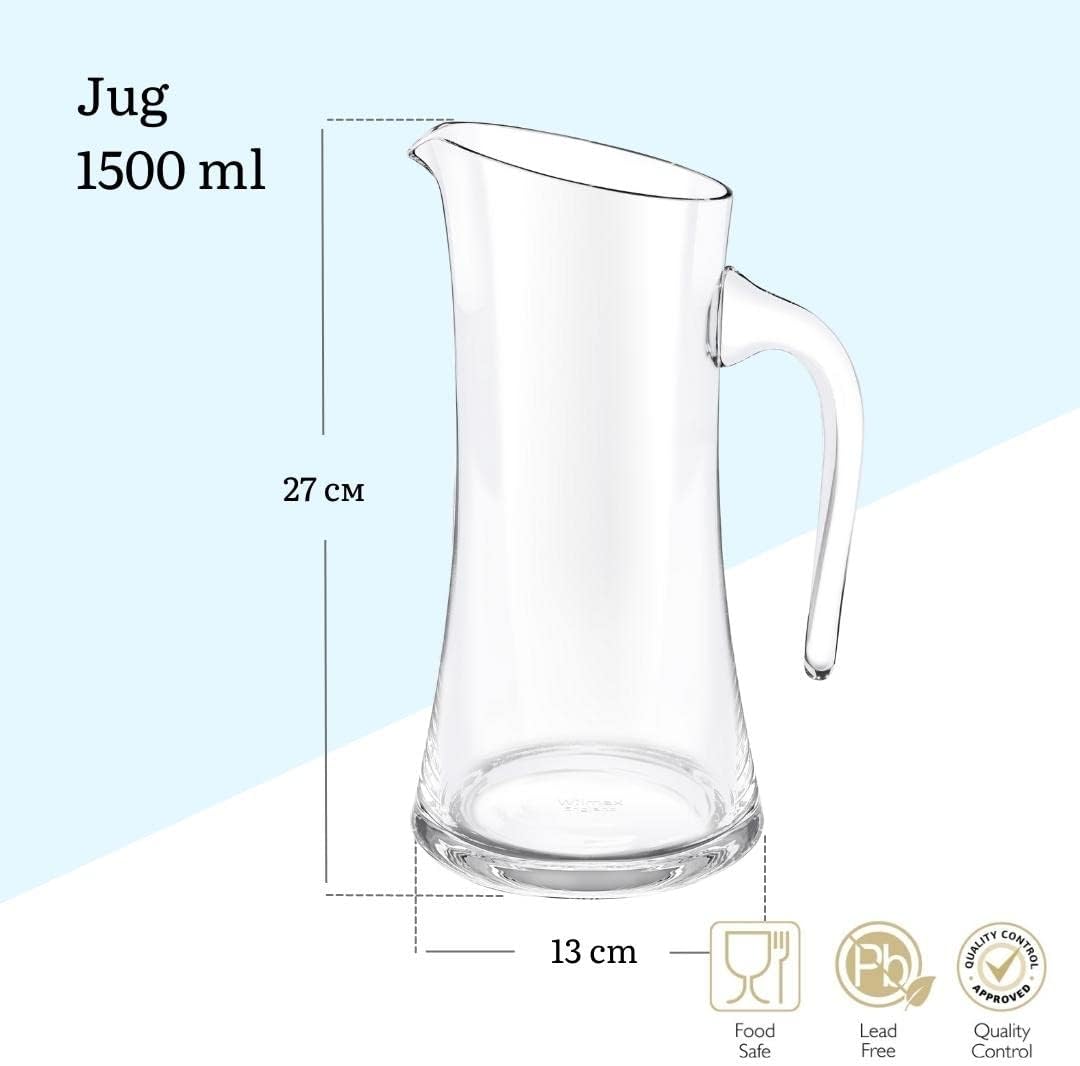 Wilmax England Crystal Decanter 6 Glasses WL-888313/1C-888024/A6